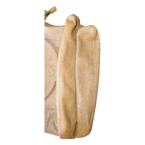 J.Jill Tan Pebbled Leather Vintage Hobo  Shoulder Bag - Picture 9 of 10